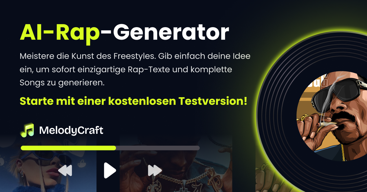 KI-Rap-Generator – Rap-Songs sofort erstellen | MelodyCraft
